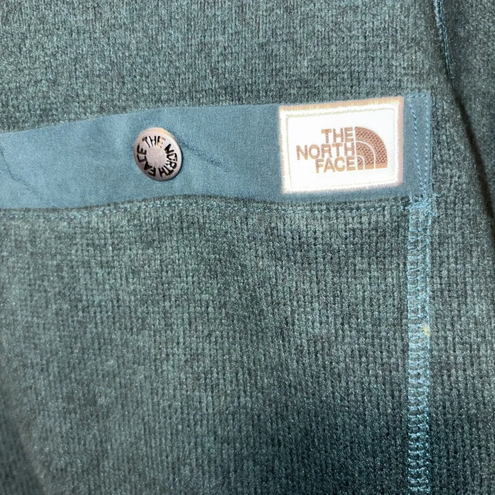The North Face 1/4 Zip Pullover Men's Medium Olive Green Quarter Zip Fleece